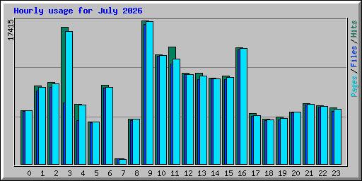 Hourly usage for July 2026